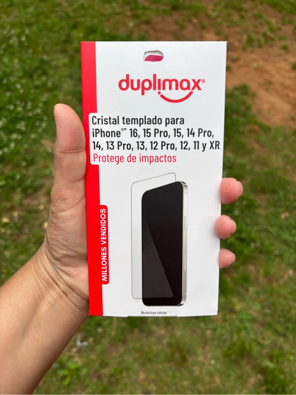 Duplimax Tempered Glass Screen Protector for iPhone - White/Red Packaging